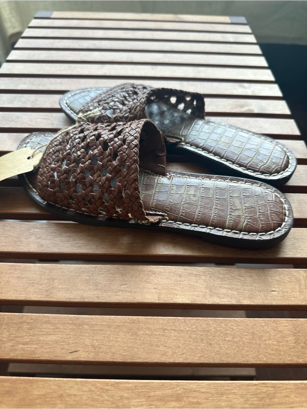 Sam Edelman Woven Slide Sandals in Brown - Women's Casual Slip-On - Picture 4 of 4